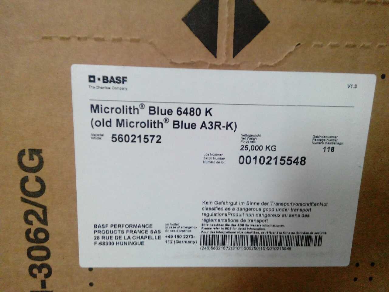 巴斯夫6480K蓝/汽巴A3R-K BASF Microlith Blue 6480K/A3R-K